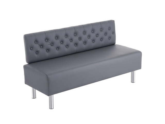 Waiting Room Bench with Back, 58.6 Office Guest Chair Upholstered Reception Seating, Lobby Furniture for Beauty Salon Barbershop Airport Bank Hall...