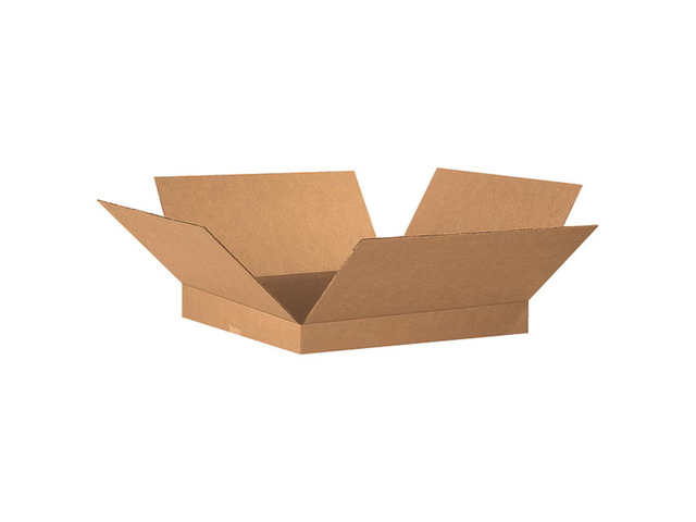 Flat Corrugated Cardboard Shipping Boxes 10'L x 10'W x 2'H Single-Wall Small Kraft Boxes for Moving, Packing and Storage (25 Pack)