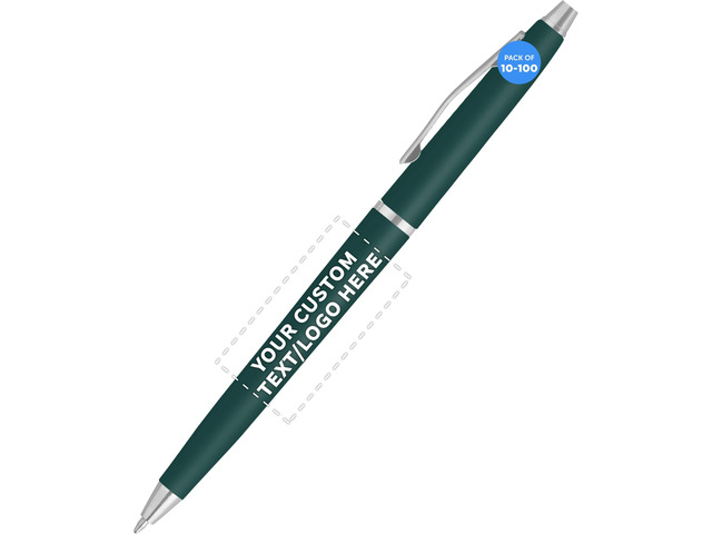 Personalized Langham Ballpoint Pens, Set of 10/50/100 by - Black Ink, Great for Office, Business, Tradeshows - Hunter Green