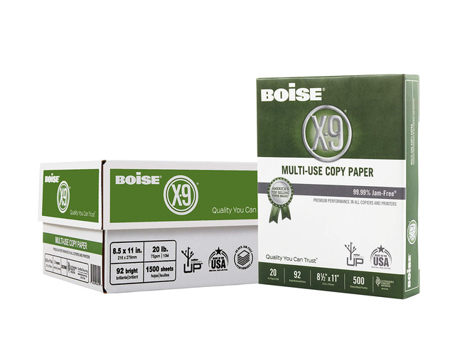Paper X-9 Multi-Use Copy Paper - 3 Ream (1,500 Sheets) 8.5' x 11' Letter 92 Bright White - 20 lb