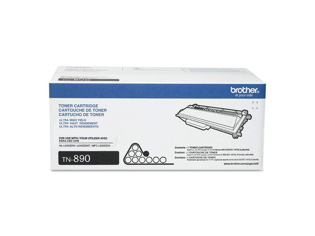 Brand Name TN-890 Ultra High Yld Toner 20K YLD for HL-L6400DW TN890 20000 page yield, ISO IEC 19752 tested, genuine OEM, fits HL-L6400DW,...