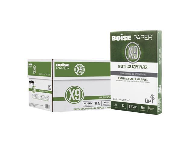 X-9 Multi-Use Printer & Copy Paper, 10 Reams, White, Legal (8.5' x 14'), 5000 Sheets Per Case, 20 Lb, 92 Brightn