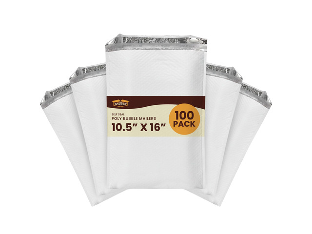 10.5x16' #5 Poly Bubble Mailers 100 Pack, Padded Envelopes, Self Seal, Waterproof Shipping Bags for Shipping & Packaging