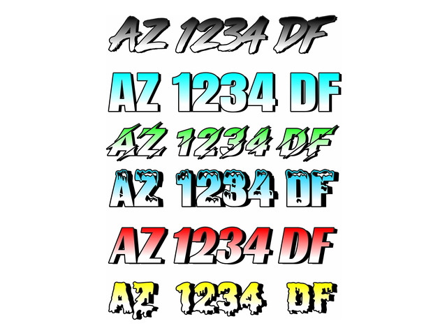 Boat Numbers and Letters Registration Stickers - 2 Pcs Boat Decals Personalized Jet Ski Decals, Waterproof, Built for Outdoor Use, Boat Number...