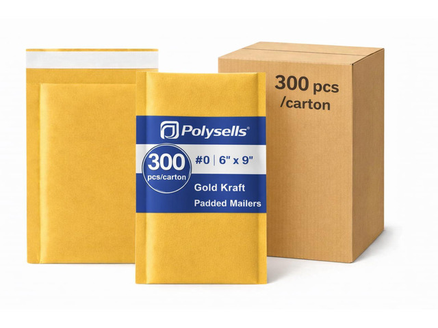 #0 6x9 Kraft Bubble Mailers 300 Pack - Padded Envelopes for Shipping Small Business Supplies - Self Seal Cushioned Mailing Envelopes for Jewelry,...