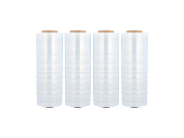 PSBM Cast Hand Plastic Stretch Wrap/Shrink Film 18' x 1500 Ft 65 GA 4 Rolls Stretch Wrap Heavy Duty Plastic Packaging with Industrial Strength...