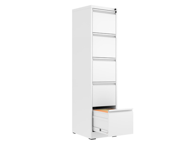 5 Drawer File Cabinet with Lock,Metal File Cabinet for Home Office White Vertical Filing Cabinets Heavy Duty Office Storage Cabinets for...