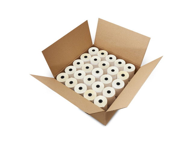 3' x 95' 2-PLY CARBONLESS WHITE/CANARY PoS RECEIPT PAPER - 50 ROLLS