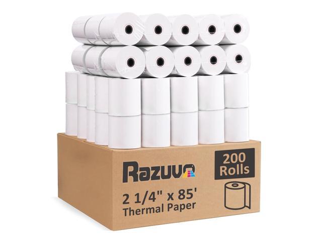 (200 Rolls) 2 1/4 x 85 Thermal Paper Rolls- Credit Card Receipt Paper - BPA-Free, Compatible with Clover Flex, Square Terminal and More
