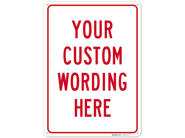 Custom Sign, Personalized Metal Signs, Customize for Office, Business, Workplace, office, Home, Delivery Signs, 10x14 Inches, Rust Free