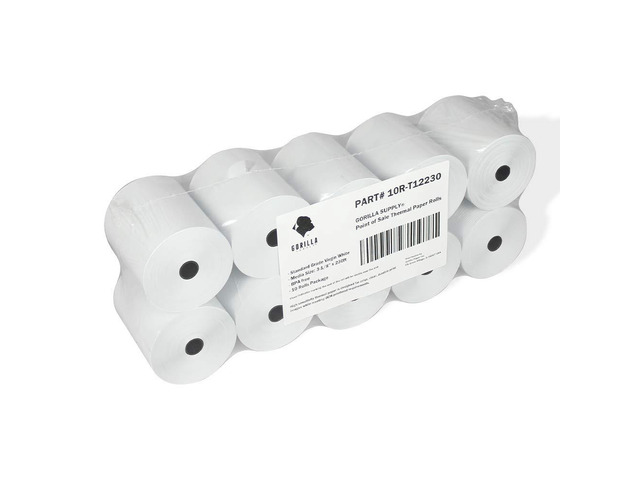 55gsm 3 1/8 x 230 Thermal Paper Receipt Roll Clover Station Solo Duo TM-T88 T20 T90 Bixolon SRP-350 370, 3.125 x 230 ft Cash Register Paper, BPA...