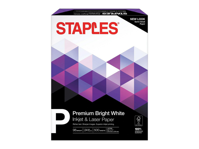 Multipurpose Paper, 8.5x11 Inch, 24 lb., 98 Bright, 500/Rm Smooth finish for sharp prints in inkjet, laser, and copier machines