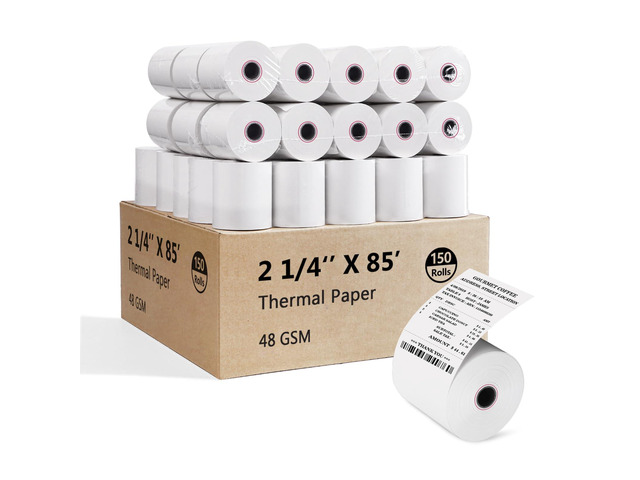 (150 Rolls)2 1/4 x 85 Thermal Paper Rolls 48GSM BPA FREE Receipt Rolls Thermal Teceipt Paper 2 1/4 85 Thermal Printer Paper Compatible with...