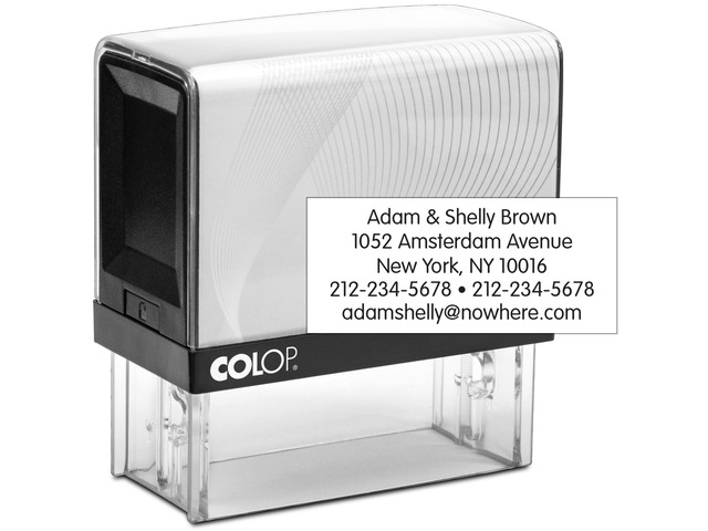 COLOP Large Size Self Inking Custom Text Stamp - Choose from Many Fonts & 15 Ink Colors