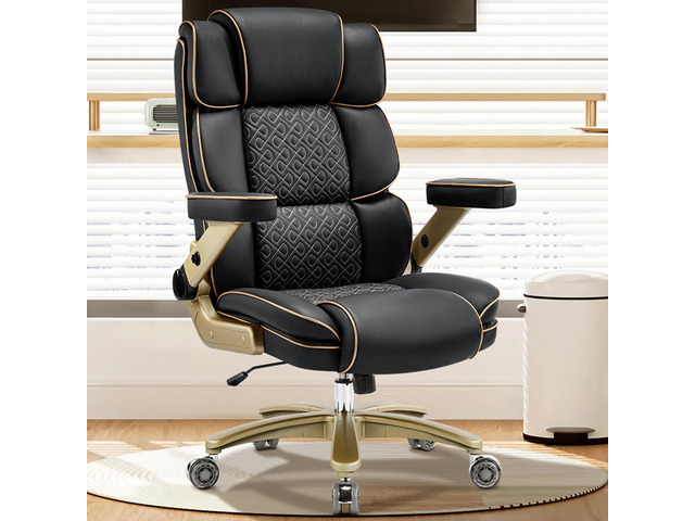 Big and Tall Office Chair 500lbs, Heavy Duty Leather Chair with 5D Armrests Comfortable Seat, High Back Executive Office Chair with Adjustable...