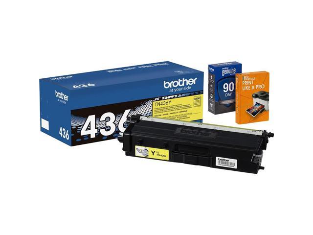 Genuine TN436Y Super High Yield Yellow Toner Cartridge, Up to 6,500 Pages, Bundle with Deco Essentials Printer eBook for HL-L8360CDW, HL-L9310CDW,...