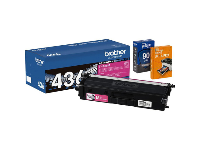 Genuine TN436M Super High Yield Magenta Toner Cartridge, Up to 6,500 Pages, Bundle with Deco Essentials Printer eBook for HL-L8360CDW, HL-L9310CDW,...