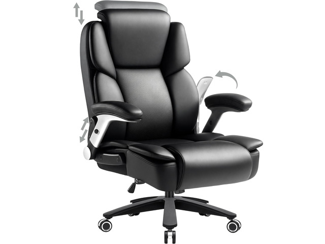 500LBS Big and Tall Office Chair,Heavy Duty Office Chair for Heavy People High Back Executive Computer Desk Chair with Adjustable Lumbar...