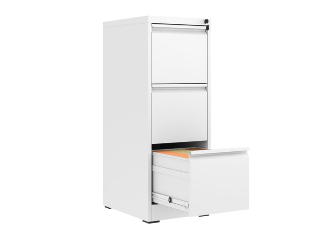 3 Drawer File Cabinet with Lock,Metal File Cabinet for Home Office White Vertical Filing Cabinets Heavy Duty Office Storage Cabinets for...