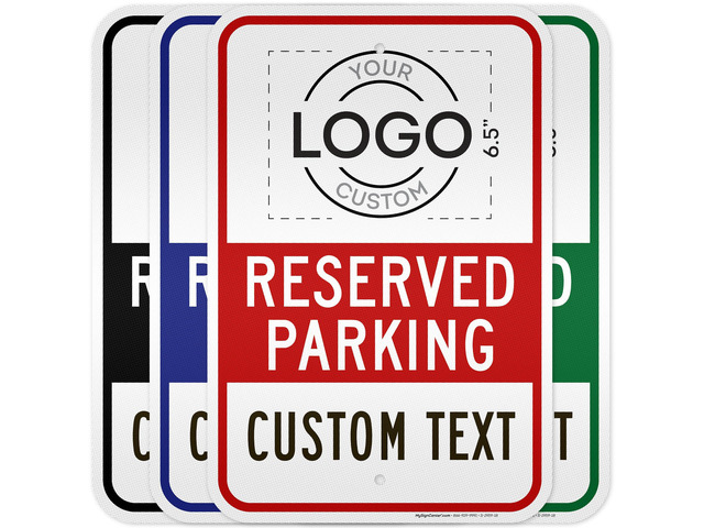 Custom No Parking Sign, Custom Reserved Parking Signs for Business, 12x18 Inches, 3M EGP Reflective, Rust Free.063 Aluminum, Fade Resistant, Made...