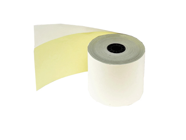 (4 Rolls) 2 Ply Carbonless Rolls 3' X 95 Feet White/Yellow Receipt Paper POS Cash Register Two Ply White/Canary for Star Micronics SP700