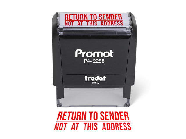 Return to Sender Not at This Address Self-Inking Stamp - Red Ink Envelope Stamper for Office Supplies & Business Use - Rubber Stamps for Home Mail...
