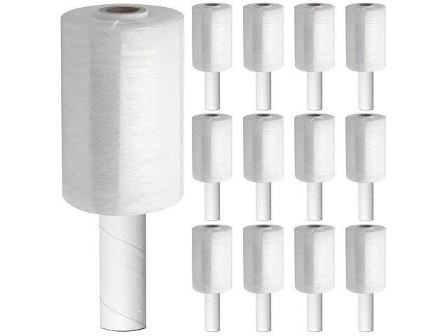 Shrink Wrap Roll for Moving Stretch Wrap for Packing Heavy Duty 12 Pack 5' x 1000' FT - 80 Gauge Thick Ideal for Furniture, Pallets Clear