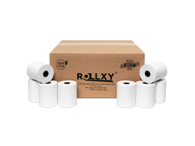 3-1/8 X 230 Thermal Paper Compatible with Star CT-S300 Tsp100 BPA Free 50 Rolls by (48gm Thickness)