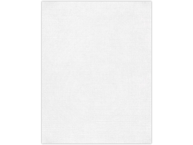 8.5' x 11' Paper Letter Size White Linen 24lb. (60lb. Text) 250 Qty