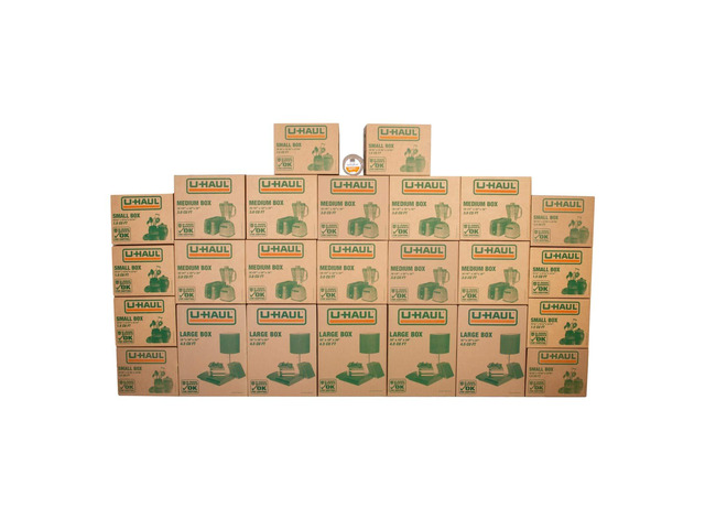 Moving Box Variety Pack 10 Small, 10 Medium, and 5 Large Boxes - Suitable for Moving, Packing, Shipping, and Storage - Bonus Roll of Tape Included