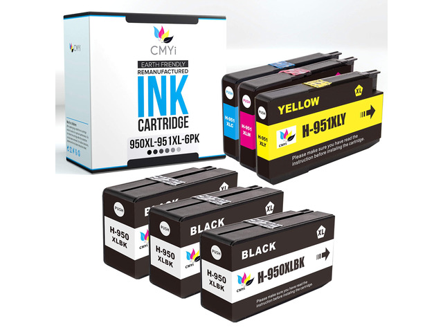 950XL 951XL Replacement Combo Pack Ink Cartridges for HP Officejet Pro 251dw, 276dw MFP, 8100, 8600, 8610, 8615, 8616, 8620, 8625, 8630, 8640...