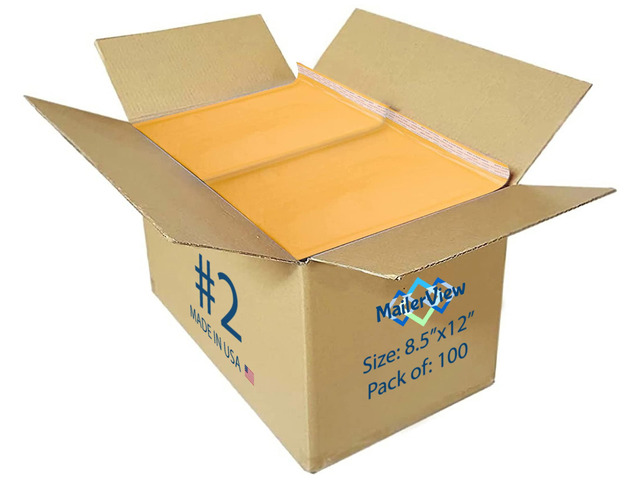 Kraft Bubble Mailers 8.5x12, Self Seal Padded Envelopes #2, 100 Pack Bulk Fits 8.5x11 Documents & Photos, No Tape Needed, Cushioned Protection,...