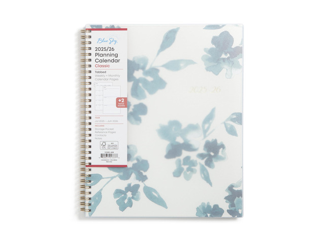 2025-2026 Weekly & Monthly Academic Planner, 8.5'x11', Bakah July 2025 - June 2026, Flexible Cover, Wirebound, Storage Pocket, Academic Year