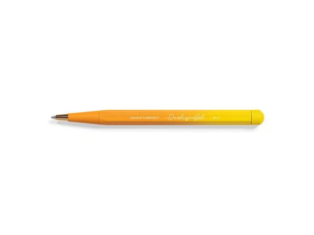 Drehgriffel Ballpoint Writing Pen Gradient Edition - Refillable Ballpoint Pen with Black Ink (Rising Sun/Lemon) Limited handmade edition, brass,...