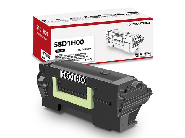 58D1H00 Black High Yield Toner Cartridge Compatible for Lexmark MS725 MS821 MS822 MS823 MS824 MS825 MS826 MX721 MX722 MX725 MX822 MX824 MX826 Laser...