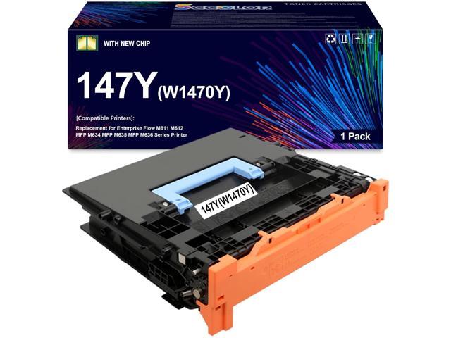 Remanufactured W1470Y 147Y Toner Cartridge with New Chip High Capacity 42,200 pages 147Y W1470Y Black Toner Cartridge Compatible with Flow M611...