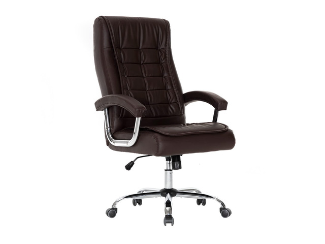 Executive Office Chair Adjustable Leather Chair High Back Swivel Office Desk Chair with Padded Armrest 350lbs Load-Bearing Spring Seat Computer...