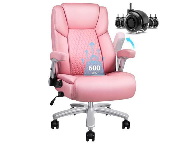 600lbs Big and Tall Office Chair with Flip up Armrest, Large Heavy Duty Chair with Ergonomic Lumbar Support, xecutive Office for Heavy People with...