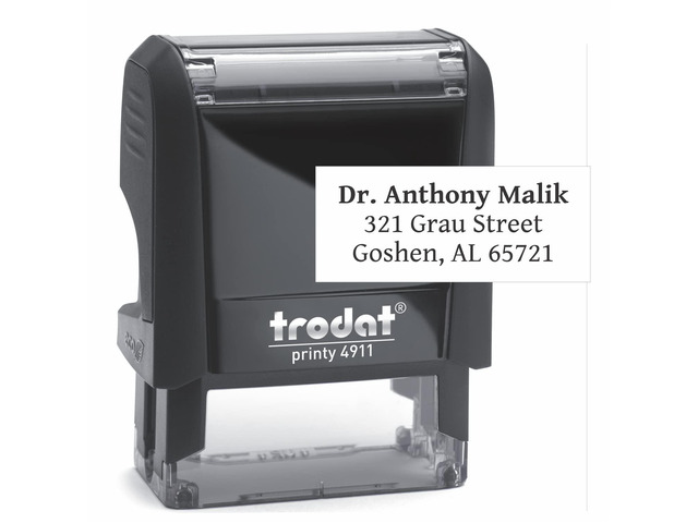 Personalized Return Address Stamp - Rubber Stamp (Small) Easy-to-Read Imprint, Crisp Impressions, Built-In Self-Inking Mechanism, Replaceable Ink...