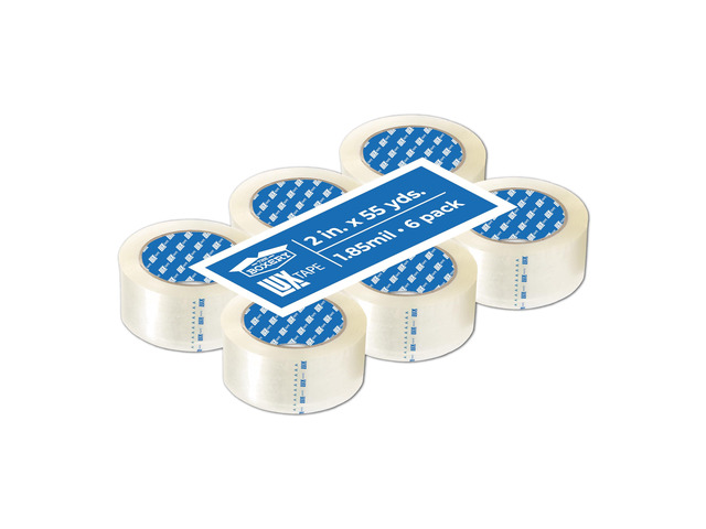 2' x 55 Yards Clear Packing Tape 6 Roll Carton Warehouse Grade Adhesive for Shipping, Moving & Packaging Standard Strength 1.85 Mil Box Sealing...