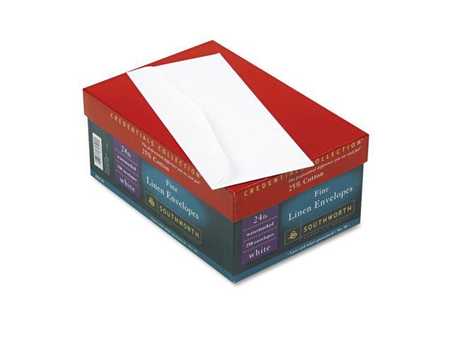 J55410 25% Cotton #10 Envelope White 24 lbs. Linen 250/Box FSC