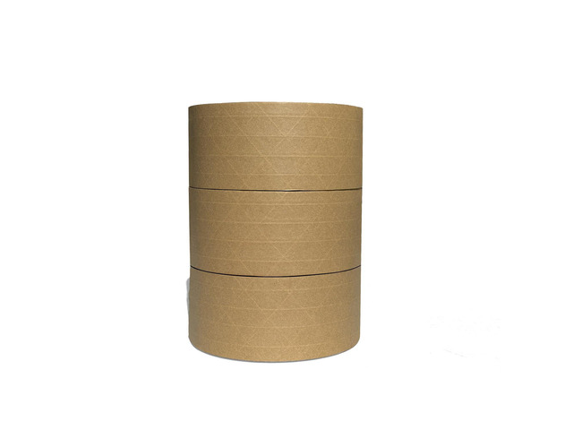 3'' x 650 Feet Reinforced Water Activated Gummed Kraft Paper Tape, for Standard-Duty 30 lbs Break Strength, Secure Packing Shipping, Tamper Evident...