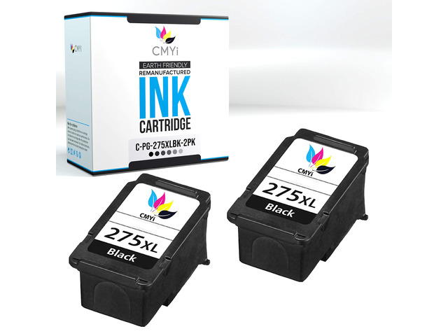 PG-275XL High Yield Black Replacement Ink Cartridge for Canon PIXMA TS3522 TR4720 TS3520 TS3500 TR4700 Printers (2 Black)