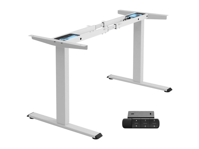 Dual Motor Standing Desk Frame, 225 lbs Capacity, White Dual motors, 225 lb capacity, memory presets, anti-collision Height 27.6'-47.3', width...