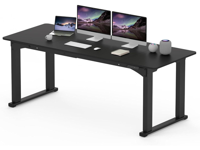 4-Leg 78''x32'' Large Electric Height Adjustable Standing Desk Computer Stand Up Desk with Memory Presets for Home Office, Computer Workstation,...