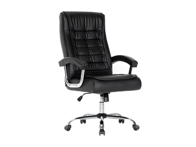 Executive Office Chair Adjustable Leather Chair, High Back Swivel Office Desk Chair with Padded, Armrest 350lbs Load-Bearing Spring Seat Computer...