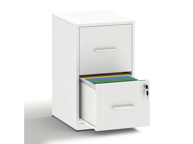 2 Drawer File Cabinet with Lock,Metal File Cabinet for Home Office White Vertical Filing Cabinets Heavy Duty Office Storage Cabinets for...
