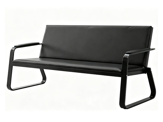 3-Seat Waiting Room Bench with Armrest PU Leather Office Waiting Room Furniture, Office Guest Seating Lobby Conference Reception Chair for Airport...