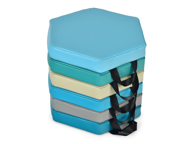 6PCS Floor Cushions for Kids, 15 Inch Flexible Alternative Portable Classroom Seating with Handles, Easy to Clean, Thick Soft Foam Hexagon Comfy...