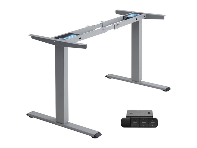 Dual Motor Standing Desk Frame, 225 lbs Capacity, Gray Dual motors, 225 lb capacity, memory presets, anti-collision Height 27.6'-47.3', width...